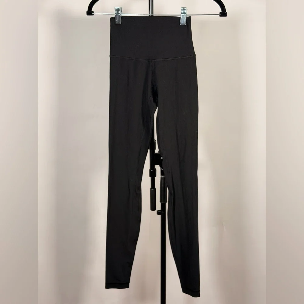 NWOT Lululemon Align Ribbed High-Rise Pant 28" Black - Picture 5 of 6